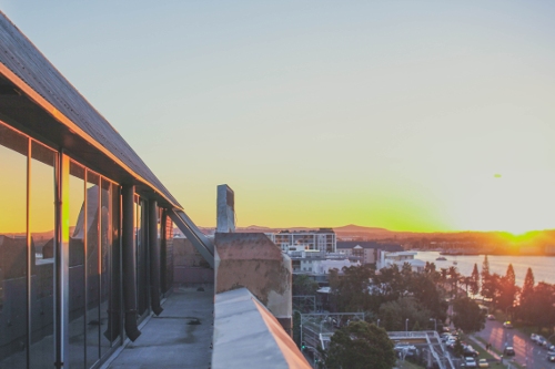 Sunset view from Lotus Dermatology balcony